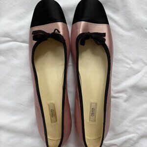 Prada Ballet Flats, Pink, Women's 38